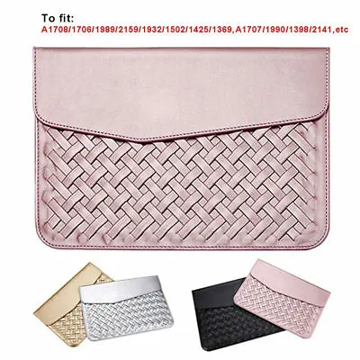 Leather Laptop Sleeve For 13 Inch MacBook Pro Retina & Air Case Bags 15  Tablet • $23.39