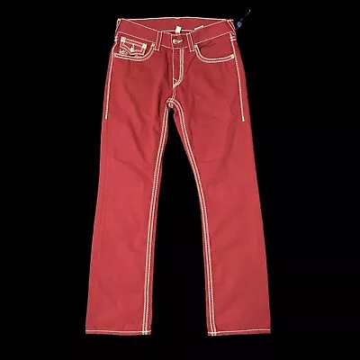 True Religion Jeans Red And White Stitch Vintage Red True Religion Jeans RARE • $327.87