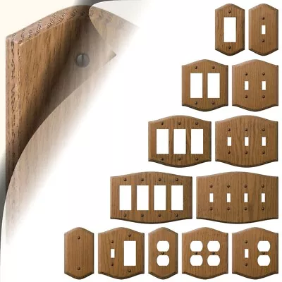 Country Oak Switch Plate Wood Medium Stain Wallplate (Discontinued) • $6.47