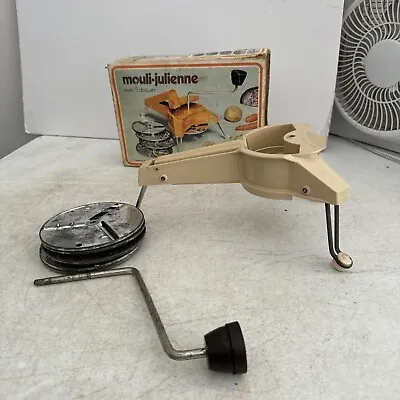 Vintage Moulinex 445 Mouli-Julienne 5 Disc Slicer Shredder Grater France • $29.98