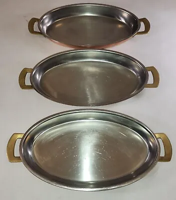 Vintage Culinox Spring Swiss Copper Bottom Fish Pan-Skillet-Cookware #81 • $125