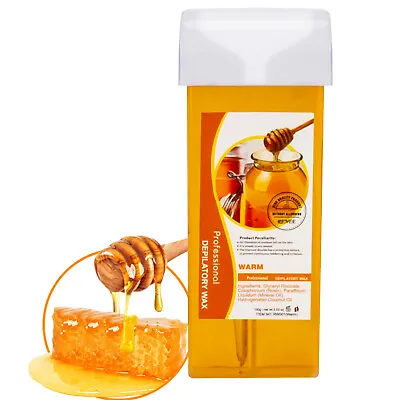 3x Roll On Hot Depilatory Wax Cartridge Warmer Honey Heater Waxing Hair Removal • $18.99