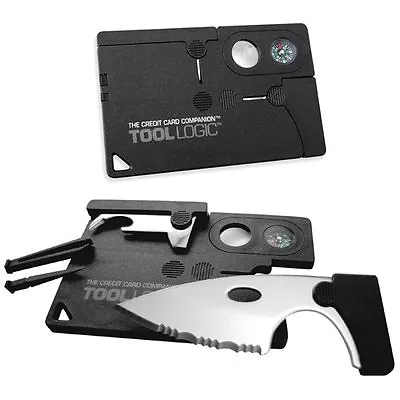 TOOL LOGIC CC1SB Credit Card Companion With Compass/bottle Opener/Pocket Knife • $15.95