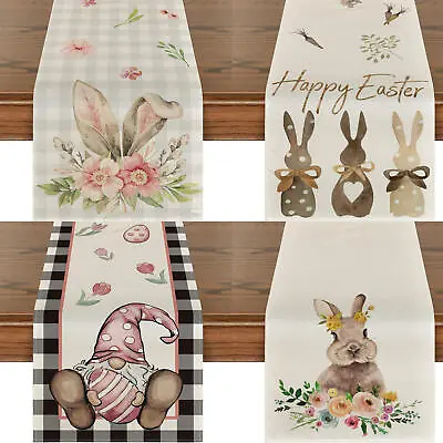 Easter Table Runner Linen Easter Table Cloth Party Table Decor 72x13 Inches  • £7.90