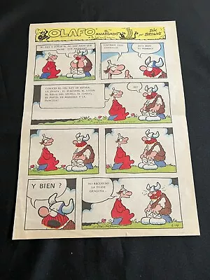 #T01 HAGAR THE HORRIBLE Spanish Sunday Tabloid Full Page Strip June 14 1987 • $3.99