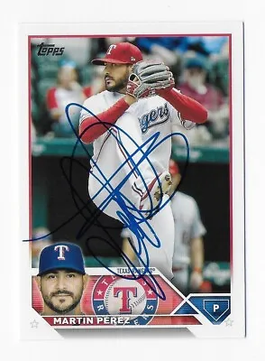 2023 Topps #261 Martin Perez Rangers Autographed Signed Baseball Card • $14.99