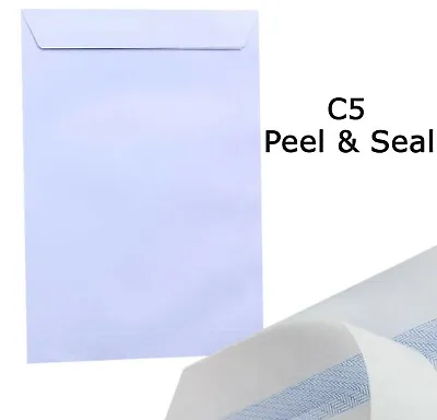 10x C5 Plain White Envelopes Peel And Seal A5 Postal Large Letter High Quality • £3.89