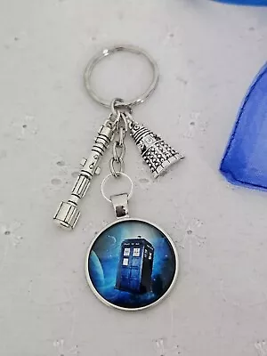 Dr Doctor Who Dalek Tardis Keyring Police Box Sonic Screwdriver With Gift Bag • £3.99