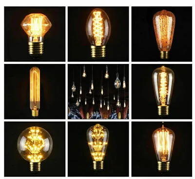 E27 220V 40W Edison Industrial Style Vintage Retro Filament Light Bulb Lamp • £3.99