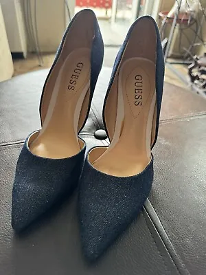 Guess Denim Stiletto Shoe Size 8M (lightly Used) • $10