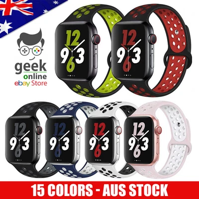 $6.49 • Buy For Apple Watch IWatch Sports Band Strap Series 8 7 6 5 4 3 2 SE 38 40 42 44 45