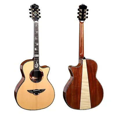 40  All Solid Wood GA Type Acoustic Guitar Koa And Maple Back Ebony Fingerboard • $879
