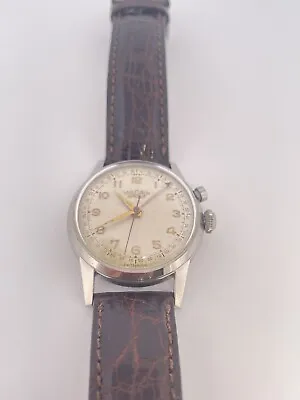 Vulcain Cricket Mechanical Alarm Vintage Watch Runs 33mm Case • $980