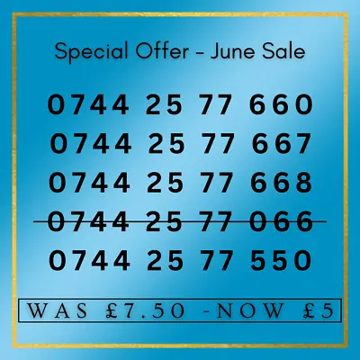 £5 • Buy NEW GOLD VIP BUSINESS EASY MOBILE PHONE NUMBER SIM CARD Ee Three O2 UK L