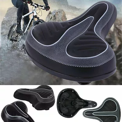 Extra Wide Big Bum Bike Seat Comfort Bicycle Saddle Sporty Soft Gel Cushion Pad • $17