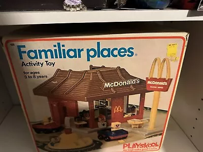 1974 Playskool Familiar Places McDonalds PlaySet #430 Restaurant Figures Sign • $85