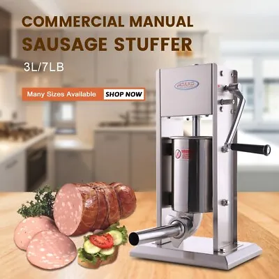 Hakka 7Lbs 3L Sausage Stuffer 2 Speed Meat Filler Pressing Maker Machine • $178.99