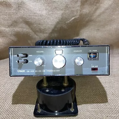 VINTAGE OLSON CB #409 23 CHANNEL AM TRANSCEIVER W/Microphone (Tested/Works) • $29.81