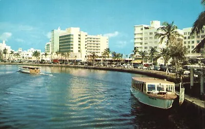 Postcard FL Miami Beach Lake Pancoast New Algiers Hotel 1953 Vintage PC H5235 • $2