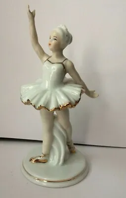 Vintage Ballet Dancer Porcelain Figurine Ornament 17 Cm • £19.70