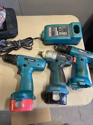 Makita 6980FD 6223D 6227D Cordless Drill Set W/2 Battery/Charger Tested 12v • $161.96