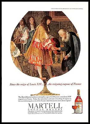 1965 Martell Cognac Brandy Drink Vintage PRINT AD France Louis XIV Reign • $10.99