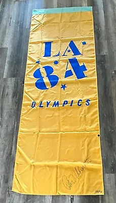 Vintage 1984 OLYMPICS Los Angeles Street Banner Flag Signed & Numbered 93/100 • $95