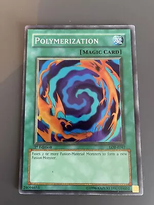 YuGiOh Polymerization LOB-E047 1st Edition Listing No1 • £1