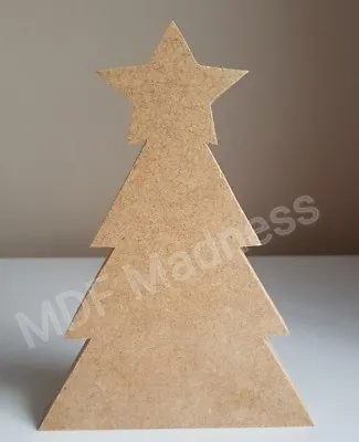 £1.80 • Buy Mdf Craft Shape. Wooden Christmas Tree With Star. 