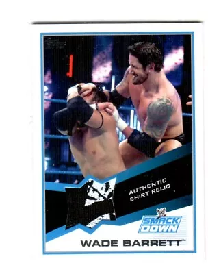 WWE Wade Barrett 2013 Topps Triple Threat Event Used Shirt Relic Card BlackWhite • $15.99