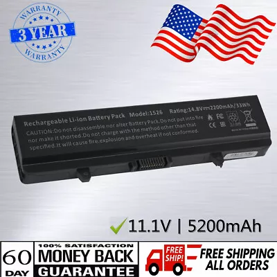 Battery For Dell Inspiron 1525 1526 1440 1545 1546 1750 1545N 1546N /Vostro 500 • $13.99