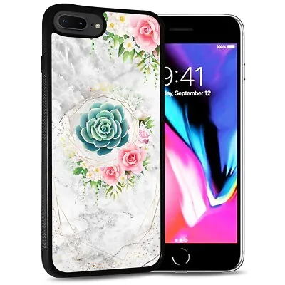 $9.99 • Buy ( For IPhone 6 / 6S ) Back Case Cover PB12533 Marble Flower