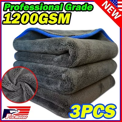 3 Fluffy Microfiber Cleaning Cloth No-Scratch Rag Car Polishing Detailing Towel  • $22.50
