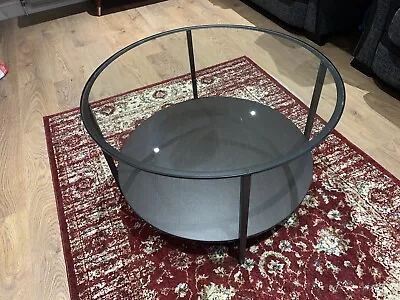 IKEA VITTSJÖ Round Glass Top Coffee Table • £30