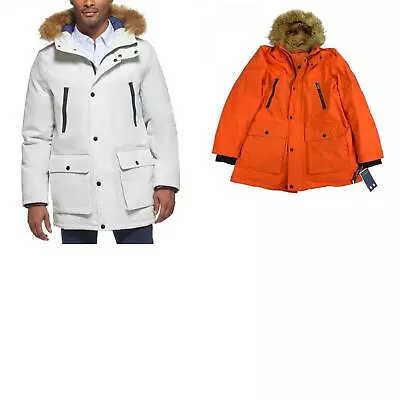 Club Room Men's Parka With A Faux Fur-Hood Jacket CR2MP107 S M L • $41.25