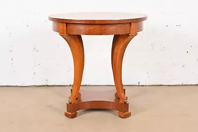 Henredon French Empire Carved Mahogany Tea Table Or Center Table • $1795