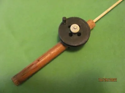 1) Vintage Homemade? 36  Ice Fishing Rod & Reel. • $8.95