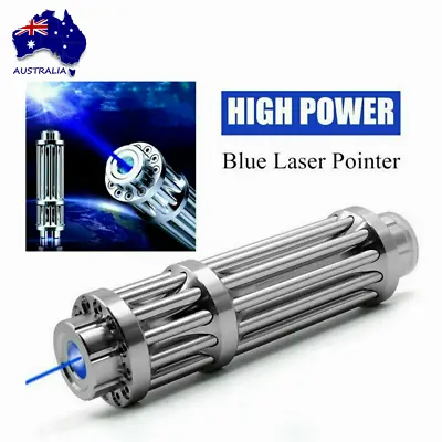 1MW Military High Power 450nm Blue Light Pointer Pen Burning Beam Light AU Stock • $64