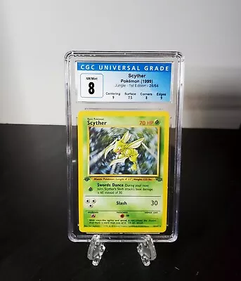 $39.99 • Buy Pokemon TCG - Scyther 26/64 - Jungle 1999 1st Edition - CGC 8 WOTC W/ Subgrades
