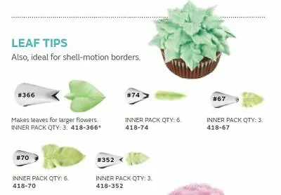 £5.10 • Buy Wilton Leaf Cake Decorating Nozzle Icing Tips
