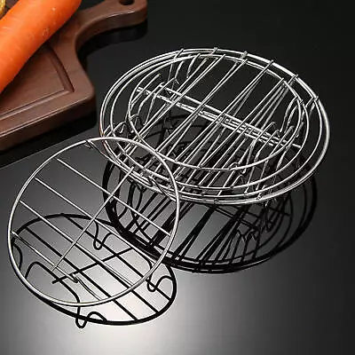 Thick Stainless Steel Steam Rack Round Steamer Stand Grill Rack Kitchen Tool • $9.45