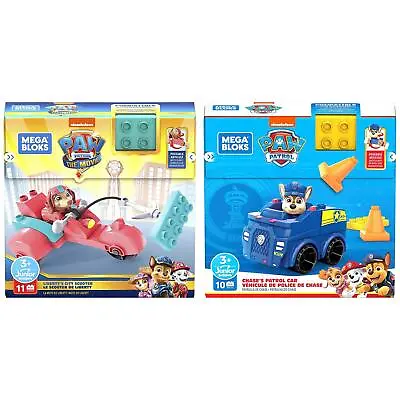 Mega Bloks PAW Patrol Building Set Vehicle Posable Figure Junior Builders 3+ • £12.99