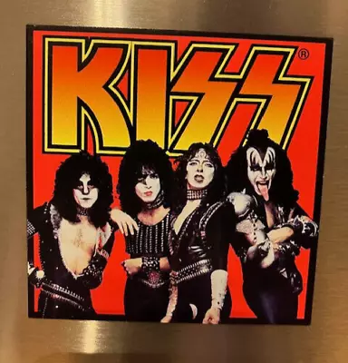 KISS Magnet 3x3 Inches - Vinnie Vincent Gene Simmons Paul Stanley Eric Carr • $5.49