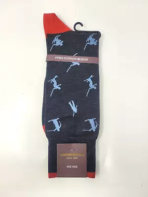 Johnston & Murphy Men Dress Pima Cotton Over The Calf Socks One Size Charcoal • $8