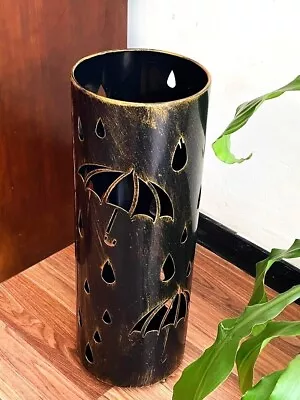 Quality Metal Umbrella Holder Stand Cut Out Raindrops Pattern 50x18x18cm BRS • $56