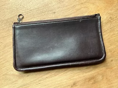 Coach Vintage Brown Slim Skinny Small Case Wallet Leather  7 X 4 • $35