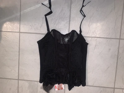 £15.99 • Buy Panache Masquerade Tiffany Basque 3417 Black Brand New Comfortable UK30D