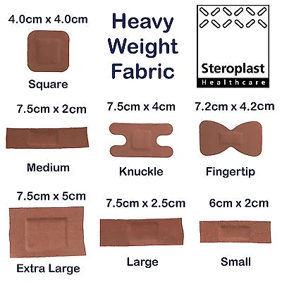 Steroplast Premium Heavy Weight Fabric Ultra Adhesive Medic Grade Wound Plasters • £68.59