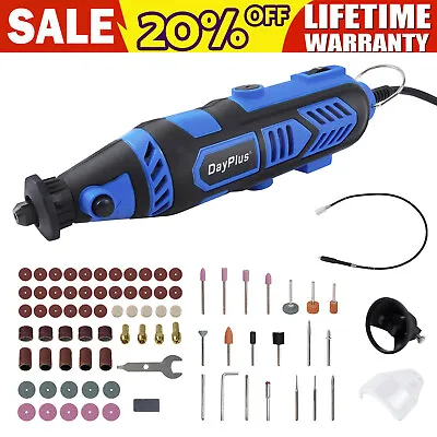 £22.70 • Buy Rotary Drill Grinder Engraving Multi Tool 80pc Dremel Type Acces+flexishaft+case