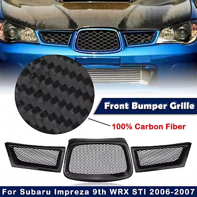 Front Bumper Grill Grille Mesh Cover For Subaru Impreza 9th WRX STI 2006-2007 • $100.51